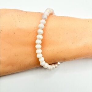 White Beaded Bracelet
